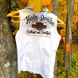 Harley Davidson zip up vest